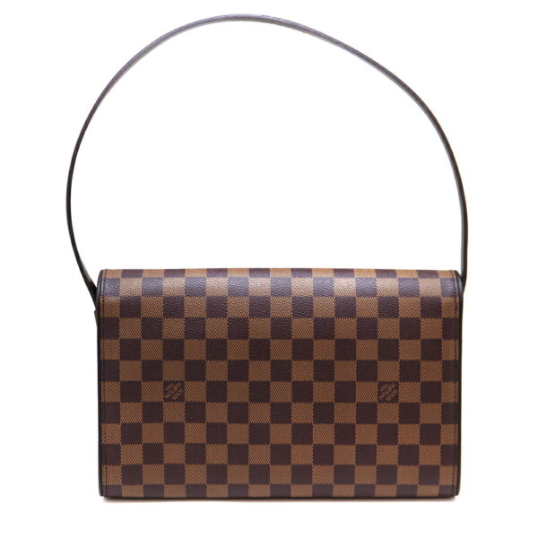 a22 8760 5 Louis Vuitton Tribeca Carre Handbag Damier Canvas Brown