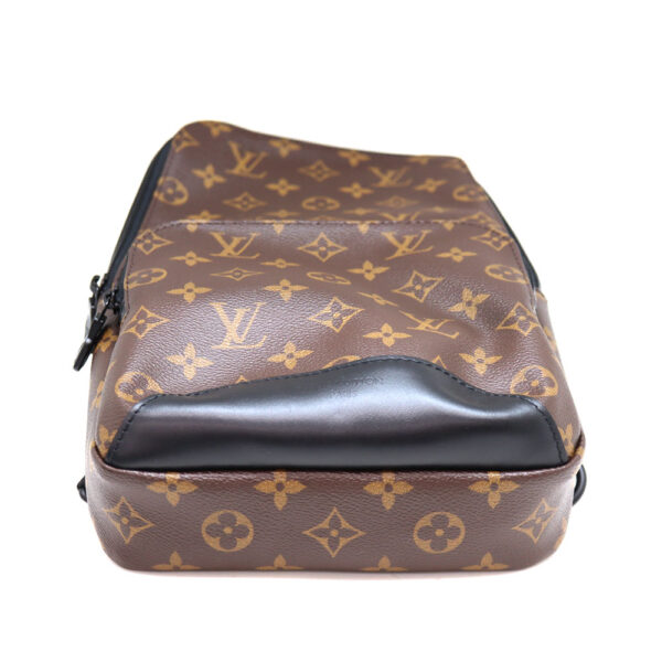 a22 8792 5 Louis Vuitton Avenue Sling Body Bag Monogram Macassar Brown Black