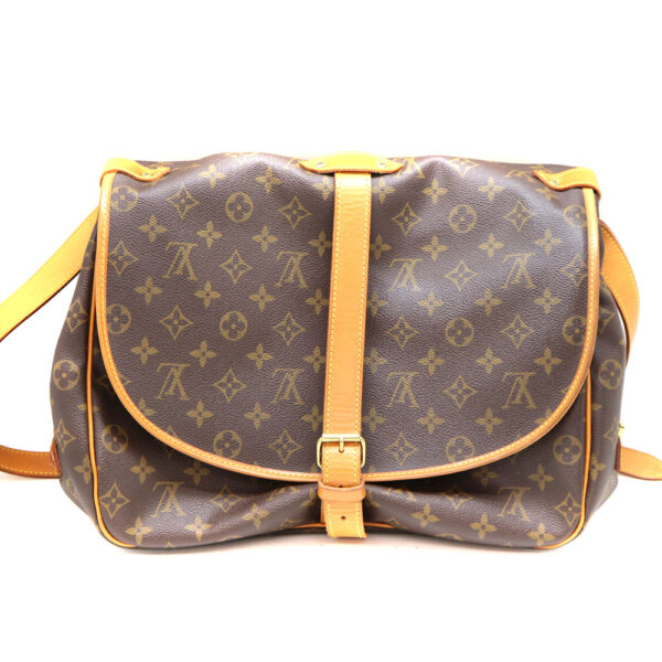 a22 9242 3 Louis Vuitton Saumur 35 Shoulder Bag Monogram Canvas Brown