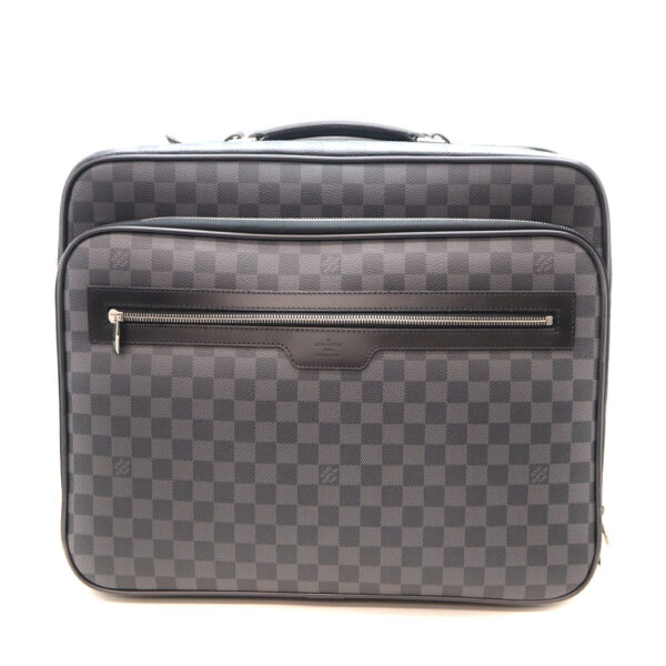 a22 9324 1 Louis Vuitton Pilot Case Carry Bag Damier Canvas Black