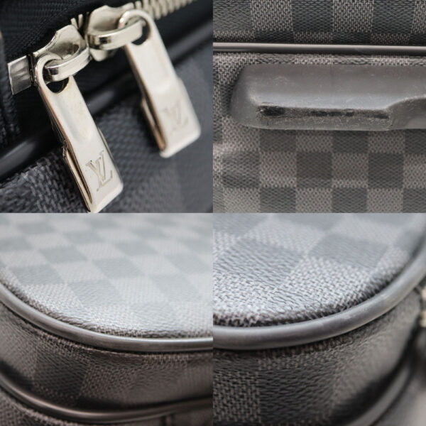 a22 9324 6 Louis Vuitton Pilot Case Carry Bag Damier Canvas Black