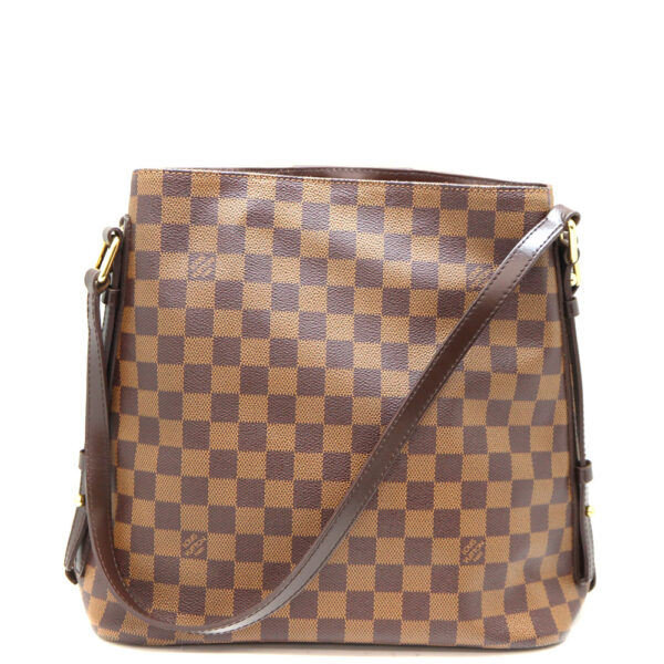 a22 9374 2 Louis Vuitton Hippo Rivington Tote Bag Damier Canvas Brown