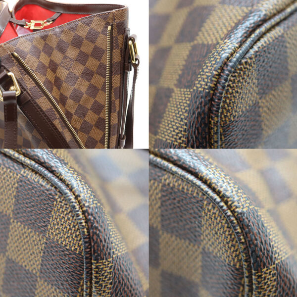 a22 9374 8 Louis Vuitton Hippo Rivington Tote Bag Damier Canvas Brown