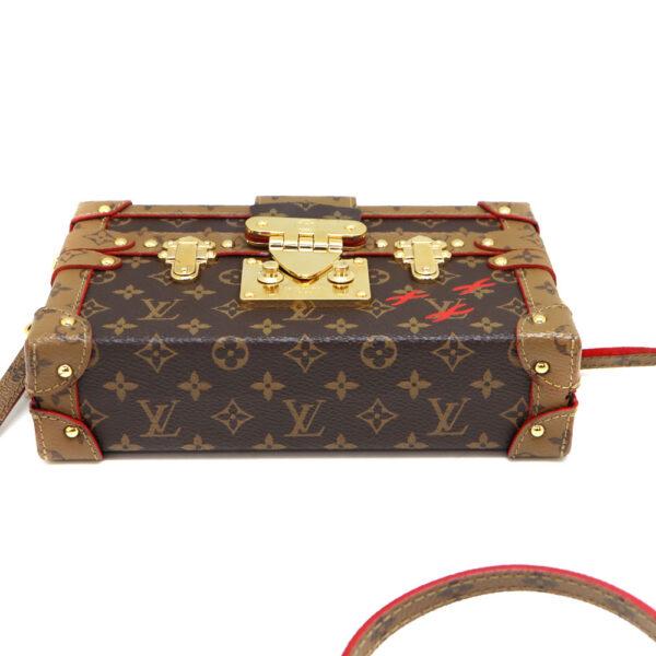 a22 9457 6 Louis Vuitton Petite Malle Shoulder Bag Monogram Reverse Brown