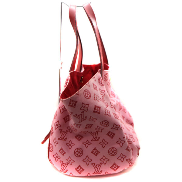 a22 9465 3 Louis Vuitton Cabai Panema PM Tote Bag Beach Line Canvas Pink