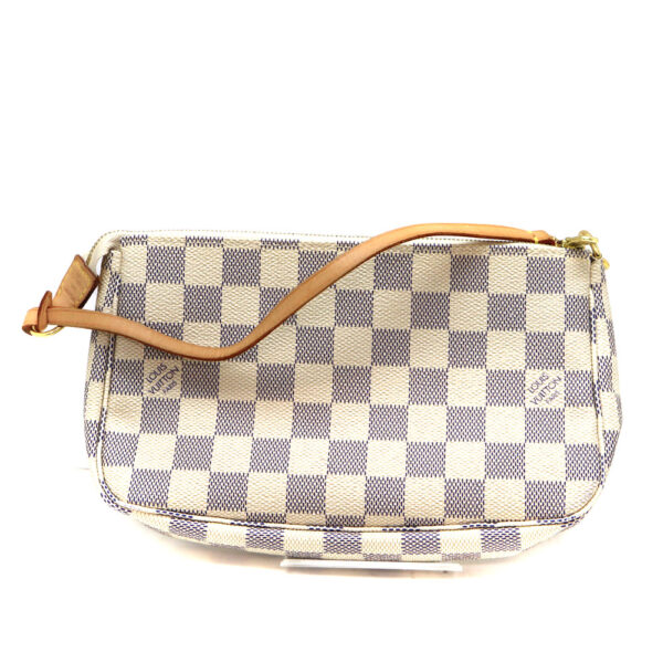 a22 9680 2 Louis Vuitton Pochette Accessoire Pouch Damier Canvas White