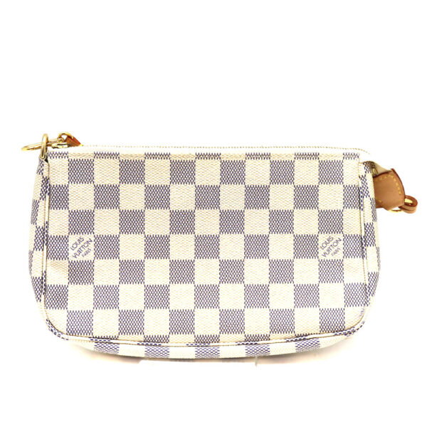 a22 9680 3 Louis Vuitton Pochette Accessoire Pouch Damier Canvas White