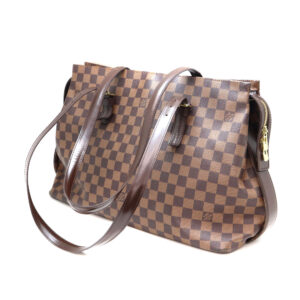 a22 9992 1 GUCCI Sherry line GG pattern Shoulder bag BrownBlack