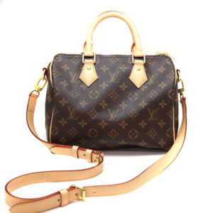 a23 10204 1 Louis Vuitton Speedy Bandouliere 25 Monogram Empreinte Handbag Beige