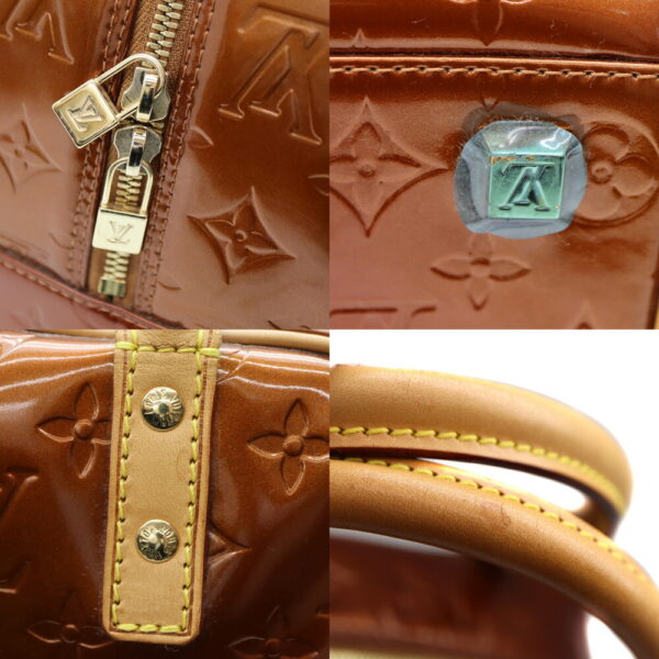 a23 10668 7 Louis Vuitton Tompkins Square Handbag Monogram Vernis Brown