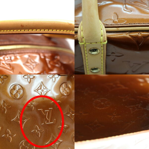 a23 10668 8 Louis Vuitton Tompkins Square Handbag Monogram Vernis Brown