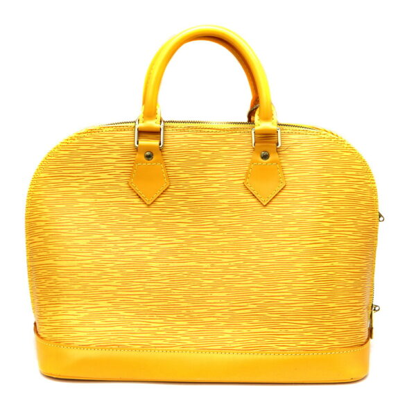 a23 10750 2 Louis Vuitton Alma Handbag Epi Leather Yellow