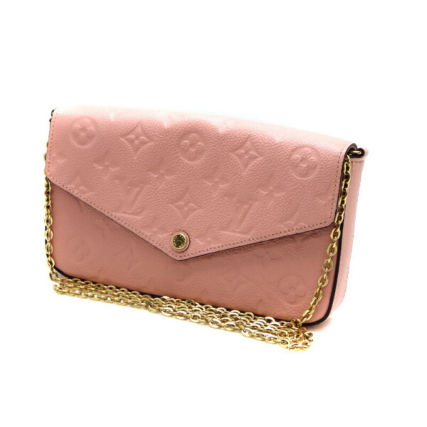 a23 109 1 Louis Vuitton Pochette Félicie Shoulder Bag Empreinte Leather Pink