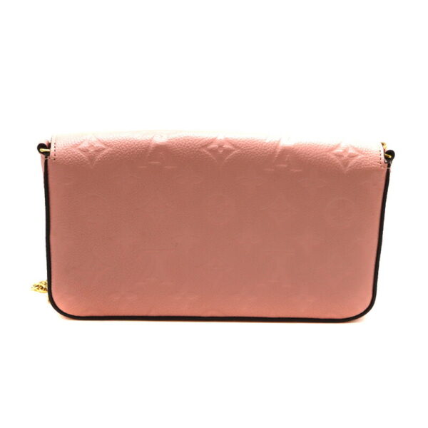 a23 109 3 Louis Vuitton Pochette Félicie Shoulder Bag Empreinte Leather Pink