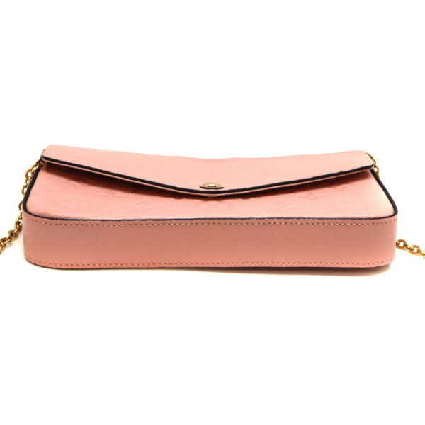 a23 109 6 Louis Vuitton Pochette Félicie Shoulder Bag Empreinte Leather Pink