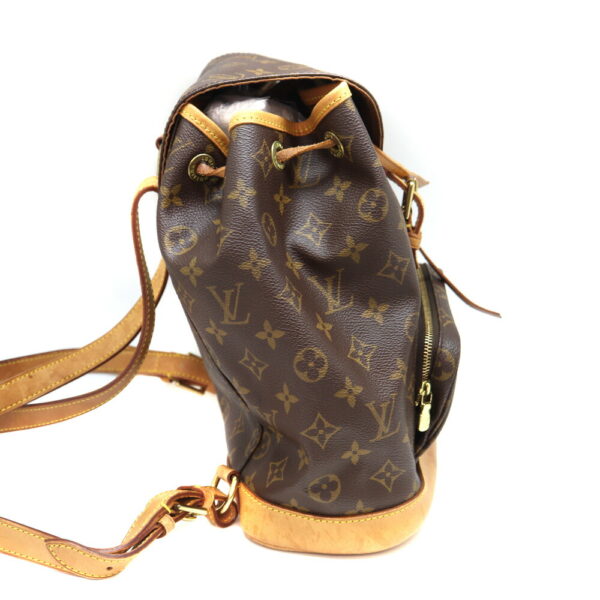 a23 11177 4 Louis Vuitton Montsouris MM Rucksack Monogram Canvas Brown