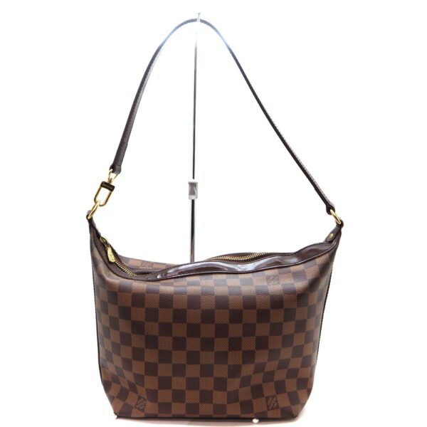 a23 11290 1 Louis Vuitton Illovo MM Handbag Damier Canvas Ebene Brown