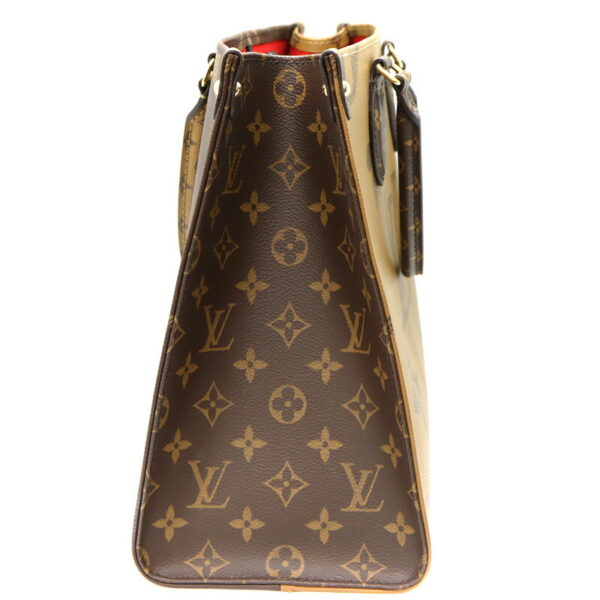 a23 1134 4 Louis Vuitton On the Go MM Handbag Giant Monogram Canvas Brown