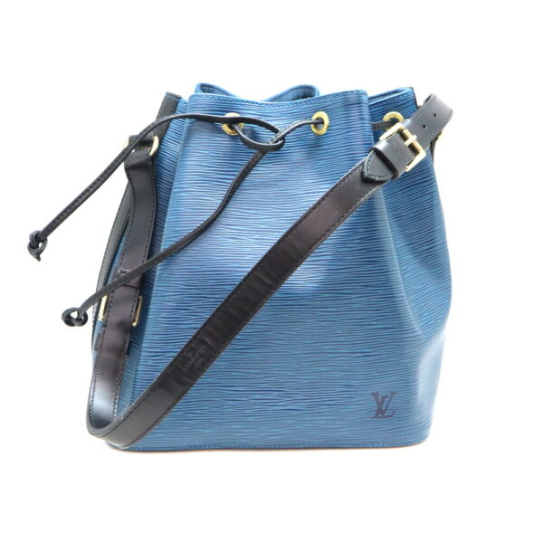 a23 11575 1 Louis Vuitton Petit Noe Handbag Epi Leather Blue Black