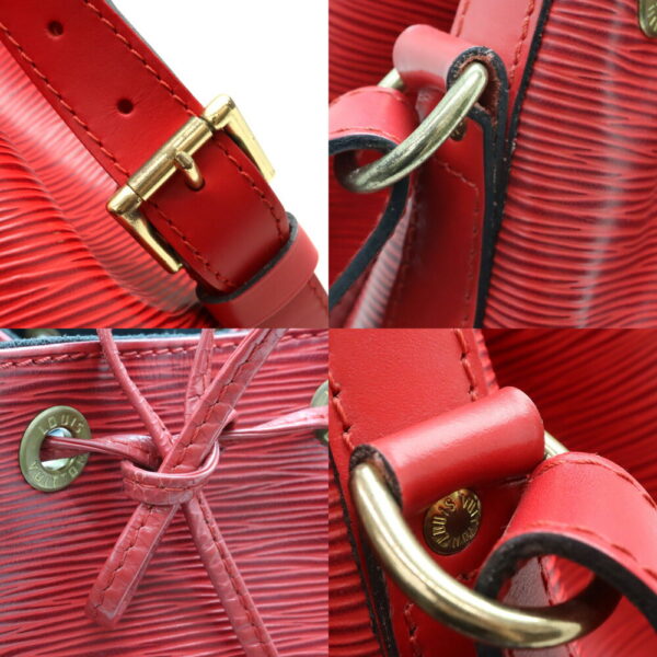 a23 11590 7 Louis Vuitton Petit Noe Shoulder Bag Epi Leather Red