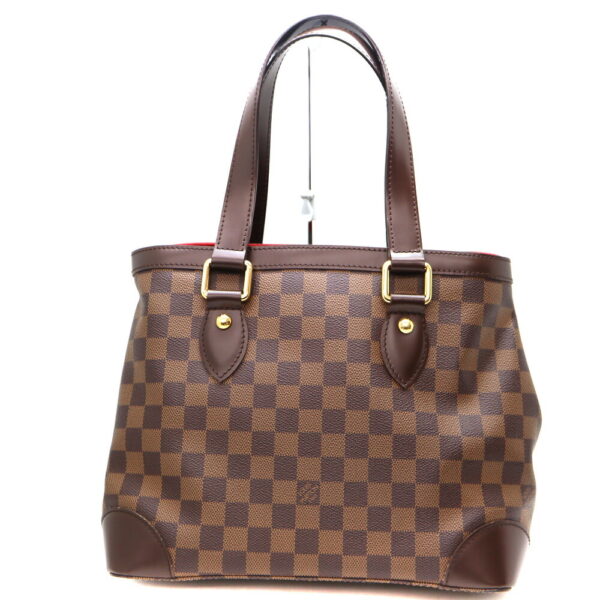 a23 11617 2 Louis Vuitton Hampstead PM Tote Bag Damier Canvas Brown