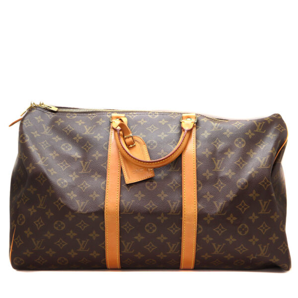 a23 11624 1 Louis Vuitton Keepall 50 Bag Monogram Canvas Brown