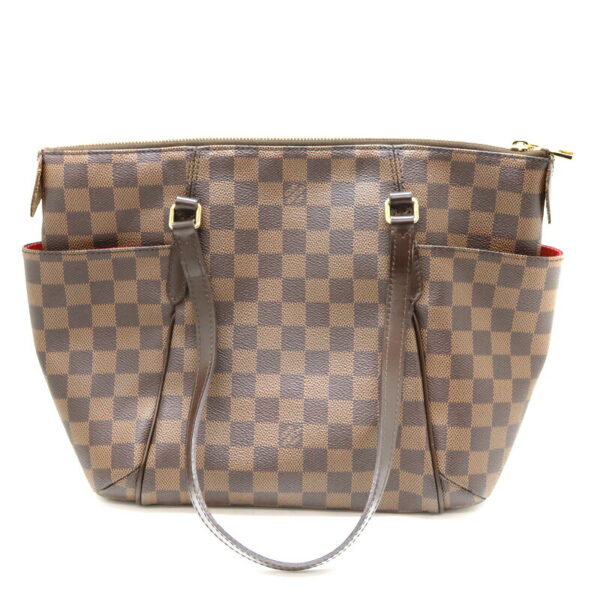 a23 1291 2 Louis Vuitton Totally PM Tote Bag Damier Canvas Ebene Brown