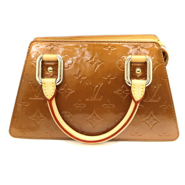 a23 1751 1 Louis Vuitton Mini Forsyth Handbag Monogram Vernis Bronze Brown