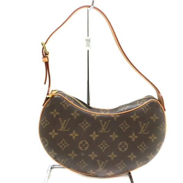 a23 1769 2 Louis Vuitton Pochette Croissant Shoulder Bag Canvas Brown