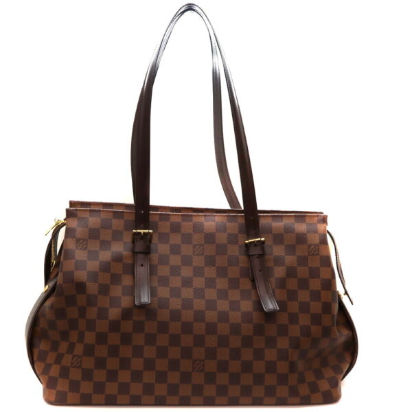 a23 2208 2 Louis Vuitton Chelsea Shoulder Bag Damier Canvas Ebene Brown