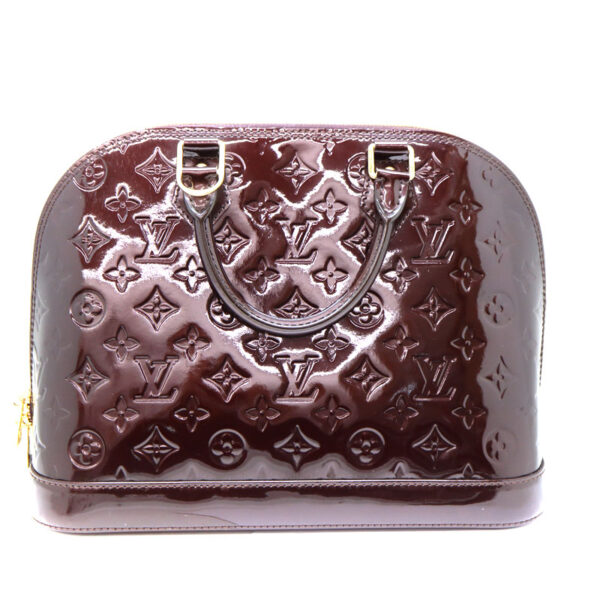 a23 2217 2 Louis Vuitton Alma Handbag Monogram Vernis Purple