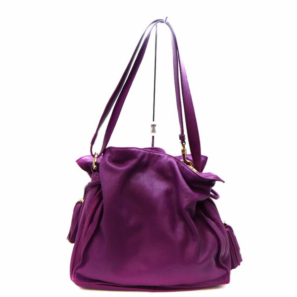 a23 2400 1 Loewe Leather Handbag Purple