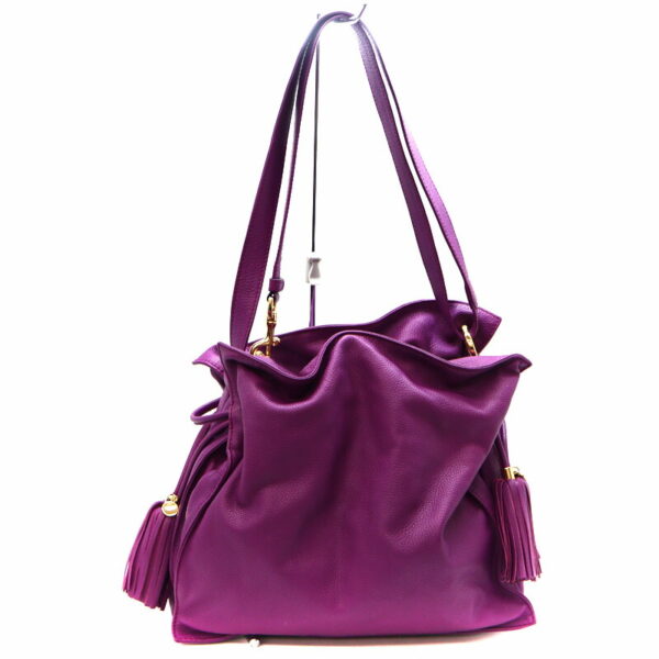 a23 2400 2 Loewe Leather Handbag Purple