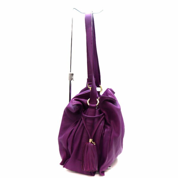 a23 2400 3 Loewe Leather Handbag Purple