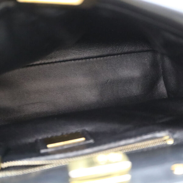 a23 2418 10 Fendi Mini Peekaboo Handbag Black