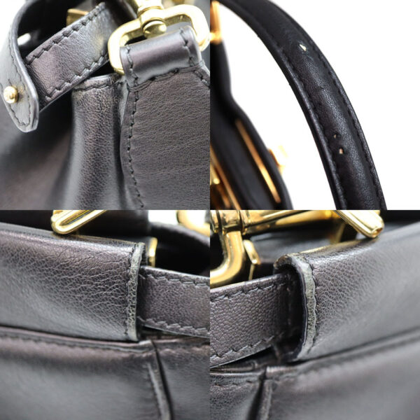 a23 2418 8 Fendi Mini Peekaboo Handbag Black