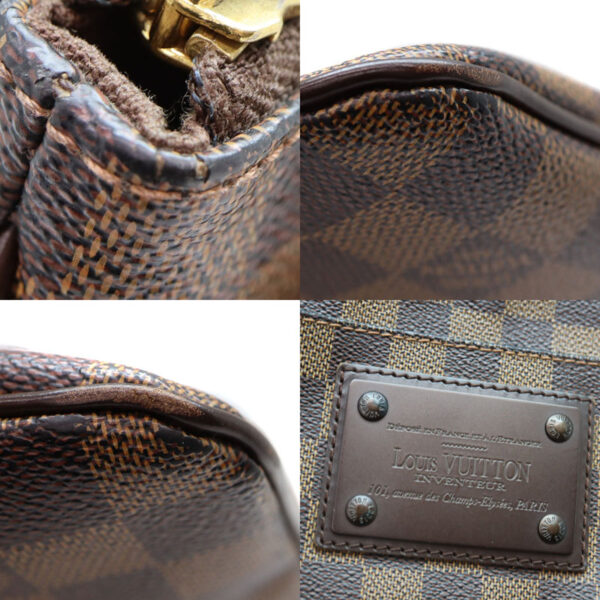 a23 3012 7 Louis Vuitton Pochette Pratt Brooklyn Shoulder Bag Damier Canvas Ebene Brown