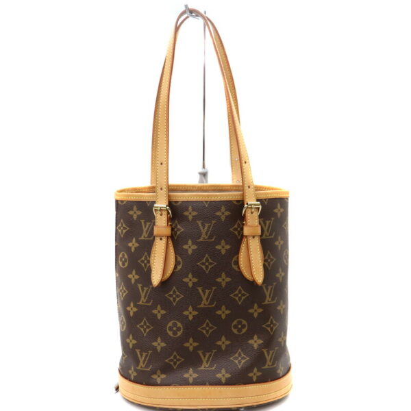 a23 35 2 Louis Vuitton Bucket PM Shoulder Bag Monogram Canvas Brown