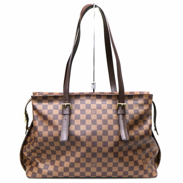 a23 3537 2 Louis Vuitton Chelsea Shoulder Bag Damier Canvas Brown