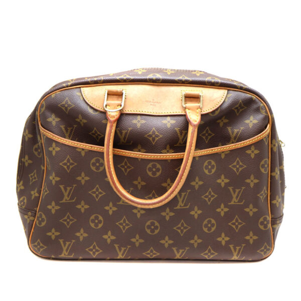 a23 3571 1 Louis Vuitton Deauville Bowling Vanity Handbag Monogram Canvas Brown