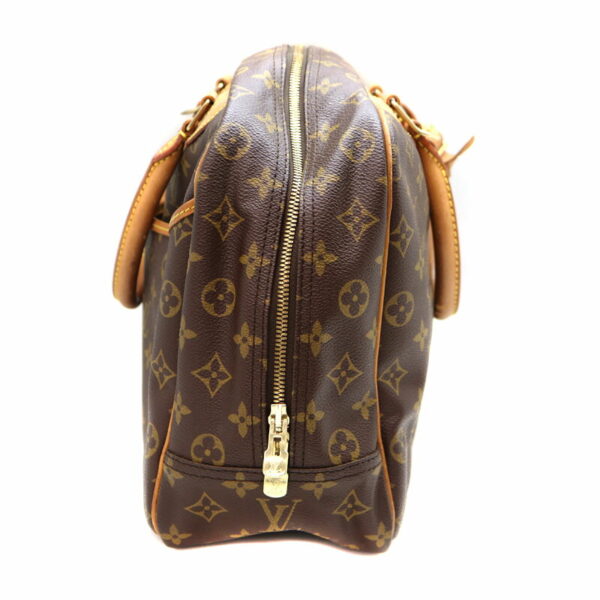 a23 3571 3 Louis Vuitton Deauville Bowling Vanity Handbag Monogram Canvas Brown