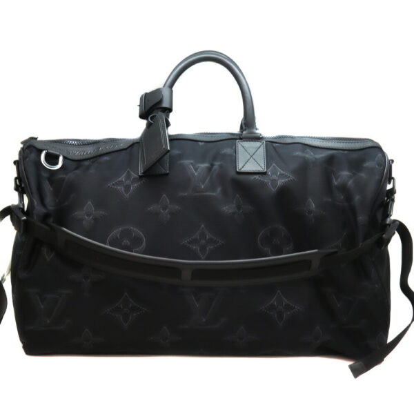 a23 3999 1 Louis Vuitton Keepall Bandouliere Reversible 50 Nylon Black