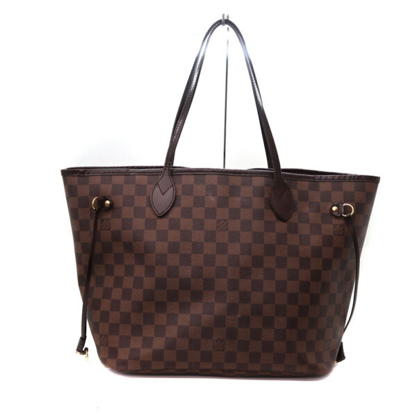 a23 4000 2 Louis Vuitton Neverfull MM Tote Bag Damier Ebene Brown