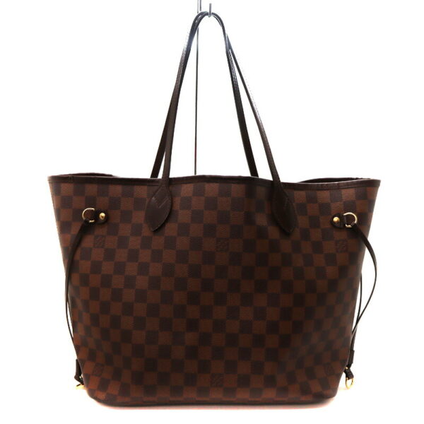 a23 4067 1 Louis Vuitton Neverfull MM Tote Bag Damier Canvas Ebene Brown