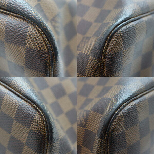 a23 4067 6 Louis Vuitton Neverfull MM Tote Bag Damier Canvas Ebene Brown