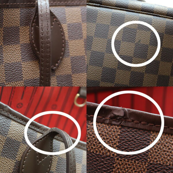 a23 4067 7 Louis Vuitton Neverfull MM Tote Bag Damier Canvas Ebene Brown