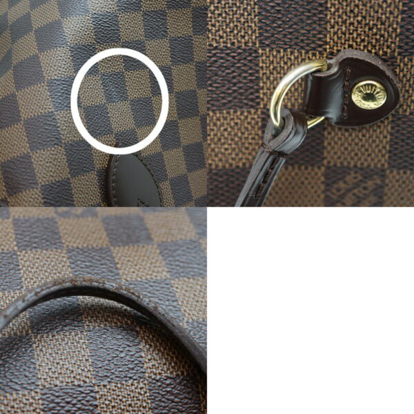 a23 4067 8 Louis Vuitton Neverfull MM Tote Bag Damier Canvas Ebene Brown