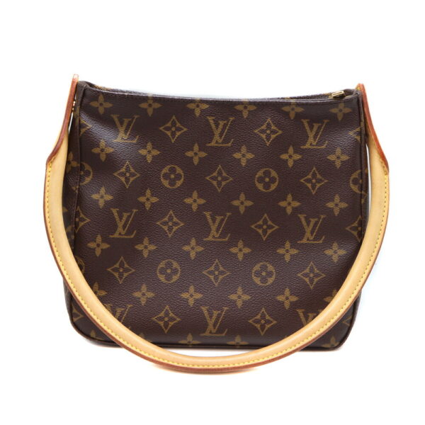 a23 4154 1 Louis Vuitton Looping MM Handbag Monogram Canvas Brown