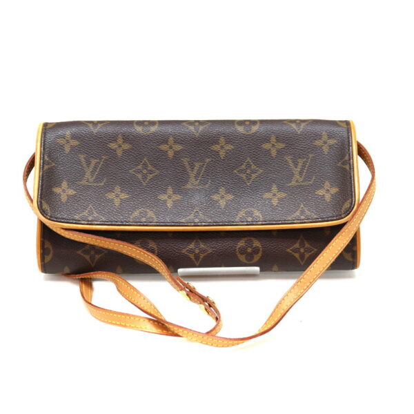 a23 4477 1 Louis Vuitton Pochette Twin GM Shoulder Bag Monogram Canvas Brown