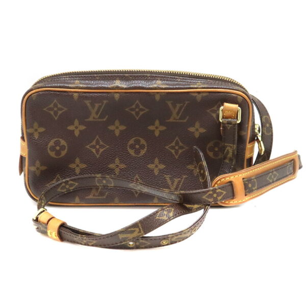 a23 4737 1 Louis Vuitton Pochette Marly Bandouliere Shoulder Bag Monogram Canvas Brown